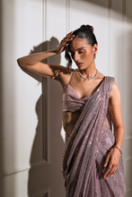 Load image into Gallery viewer, Shanaya Sequin Pre-Stitched Saree