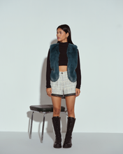 Load image into Gallery viewer, Opal Green Fur Gilet