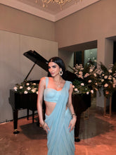 Load image into Gallery viewer, Brooke Sequin Pre-Sitched Saree
